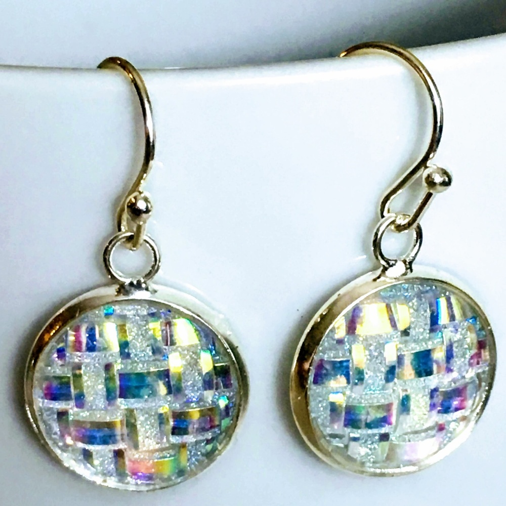 The "Elsa" Crystal and Brass Earrings